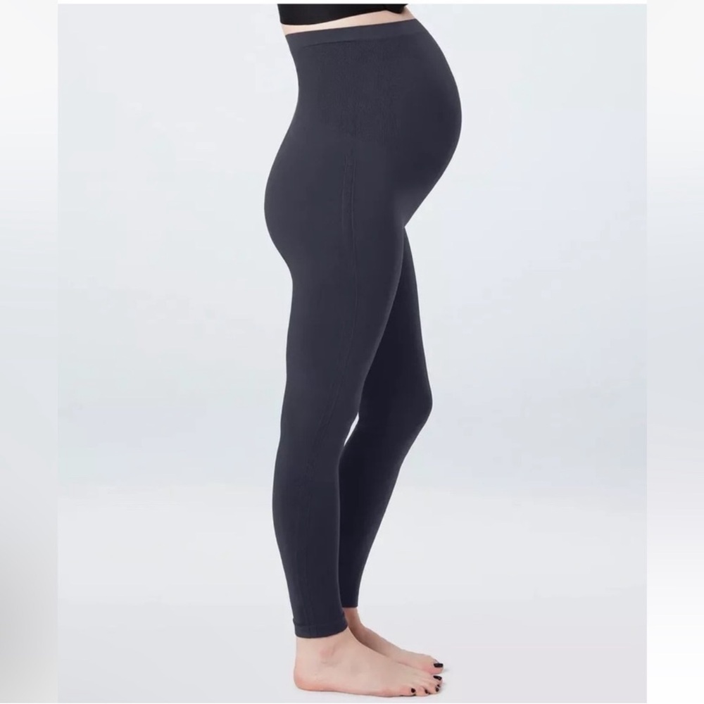 Spanx Mama Look at Me Now High Waist Pregnancy Leggings in Port Navy Blue Small